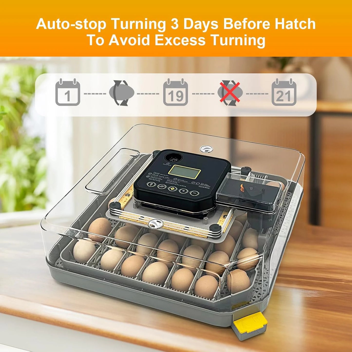 48 Egg Incubator With Auto Temp Humidity Control