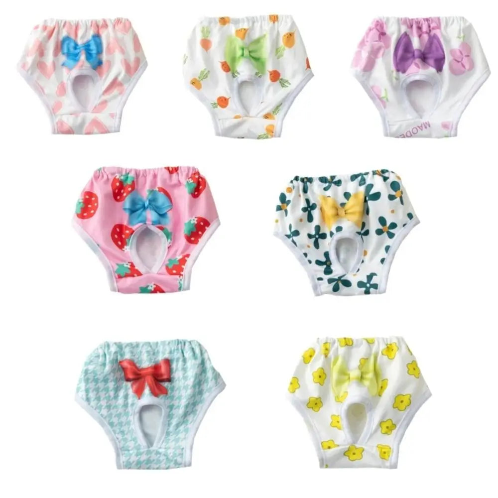 Washable Dog Physiological Pants Leakproof Breathable Cartoon Print Diaper
