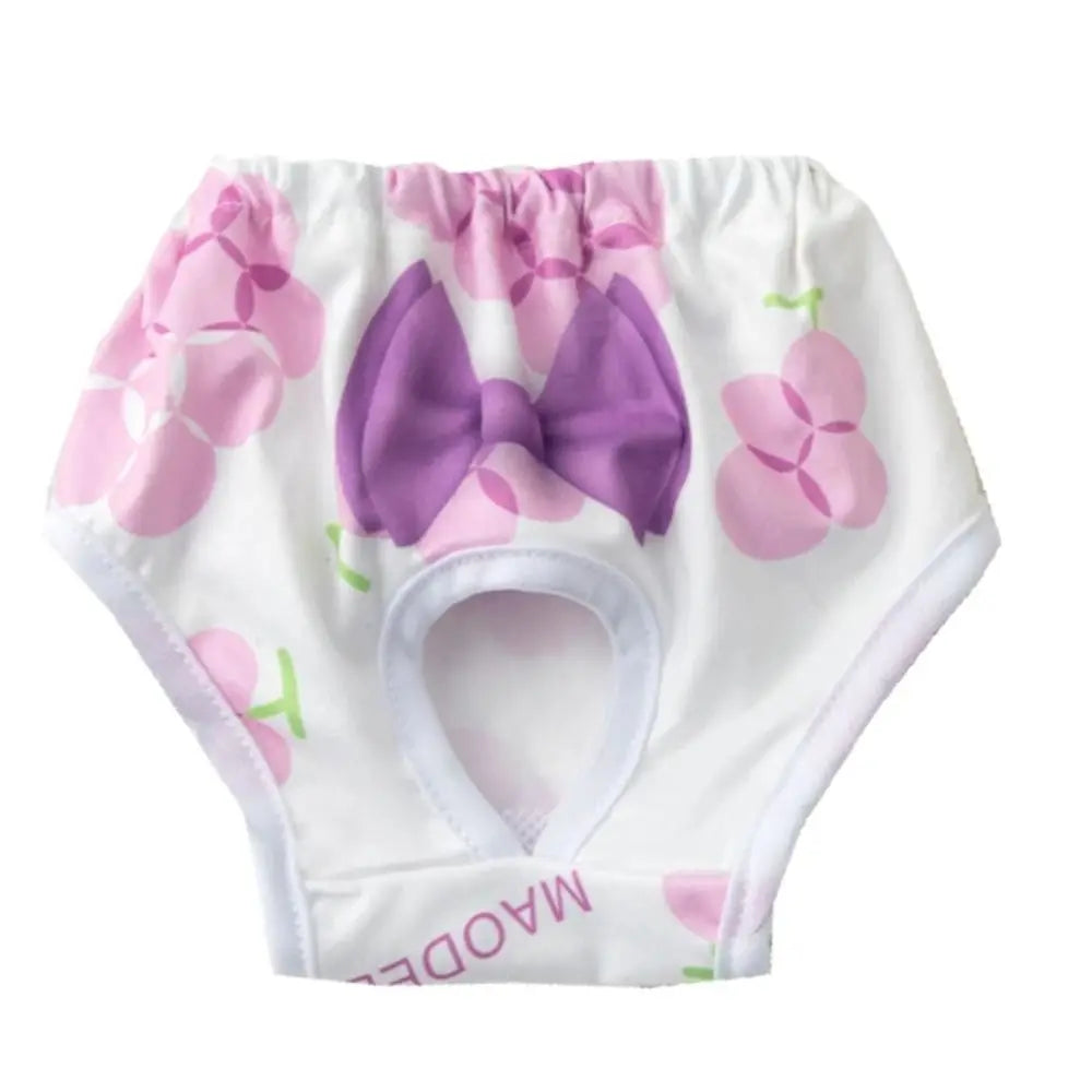 Washable Dog Physiological Pants Leakproof Breathable Cartoon Print Diaper