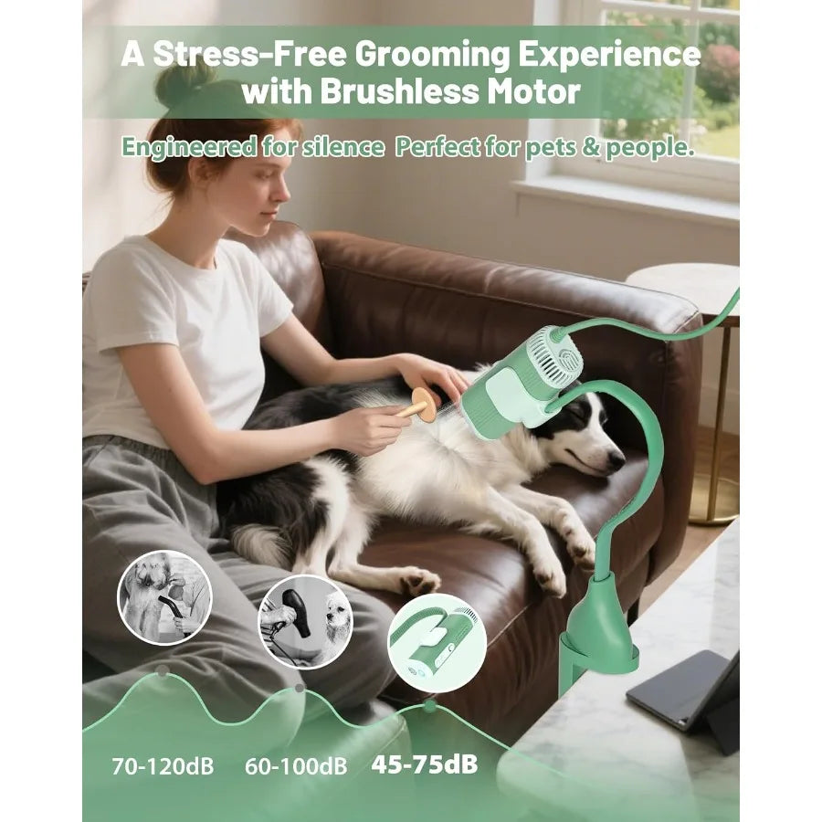 Handsfree Dog Hair Dryer With Table Clamp For Pet Grooming