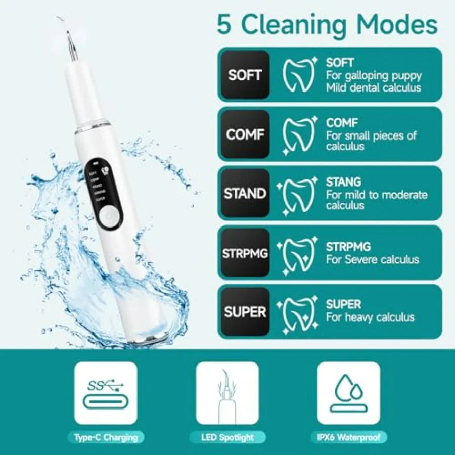 Dog Teeth Cleaning Kit With LED Light Electric Toothbrush