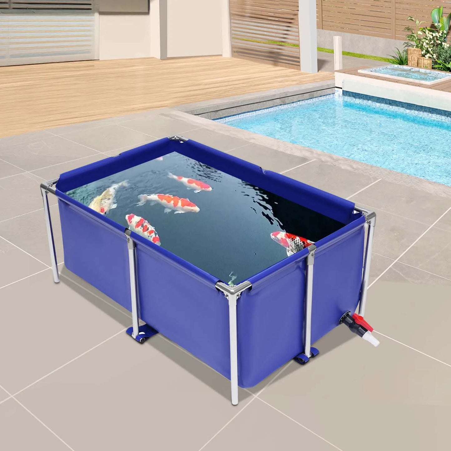 Canvas Aquarium Water Tank for Koi and Ponds Portable