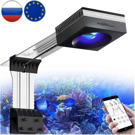 PopBloom WiFi Marine Aquarium LED Light RL60 RL90 for Reef