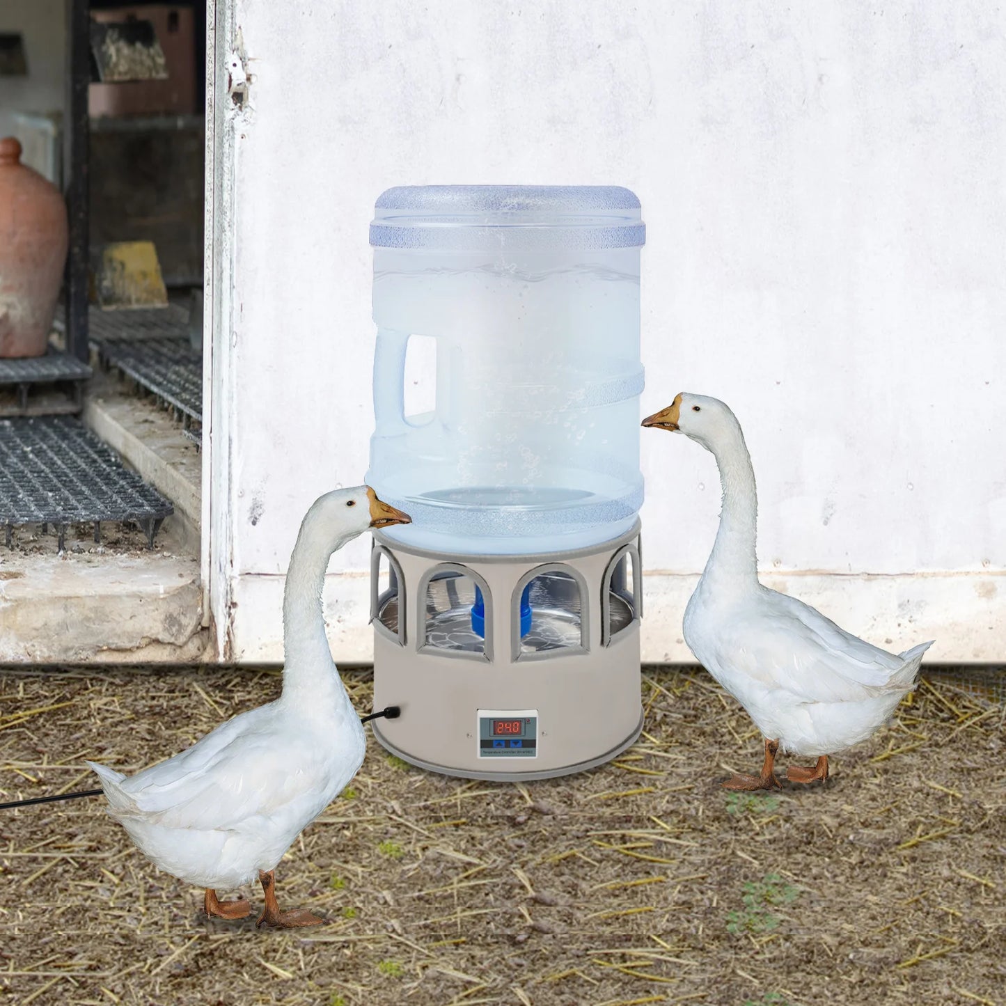 80W 110V Chicken Water Heater Heated Water Bowl 18.9L