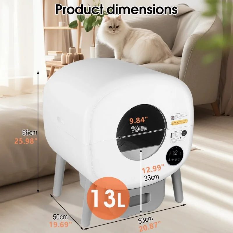 Lunapurr Automatic Self Cleaning Litter Box For Multiple Cats