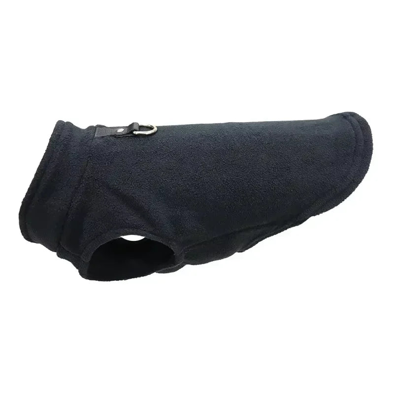 Warm Fleece Dog Coat With D-Ring For Small Dogs Cats