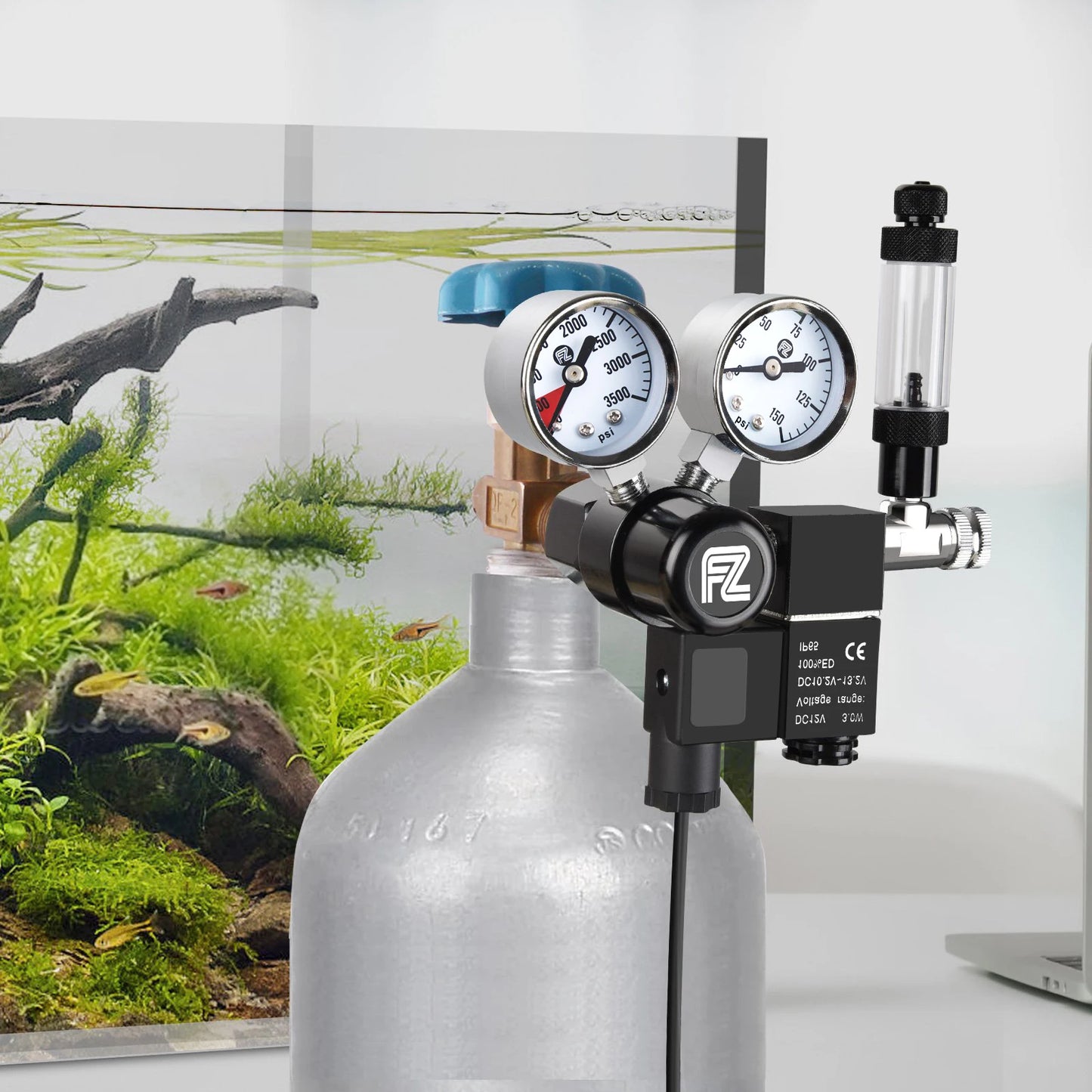 High Concerned CO2 Regulator DC Solenoid With Dual Gauge