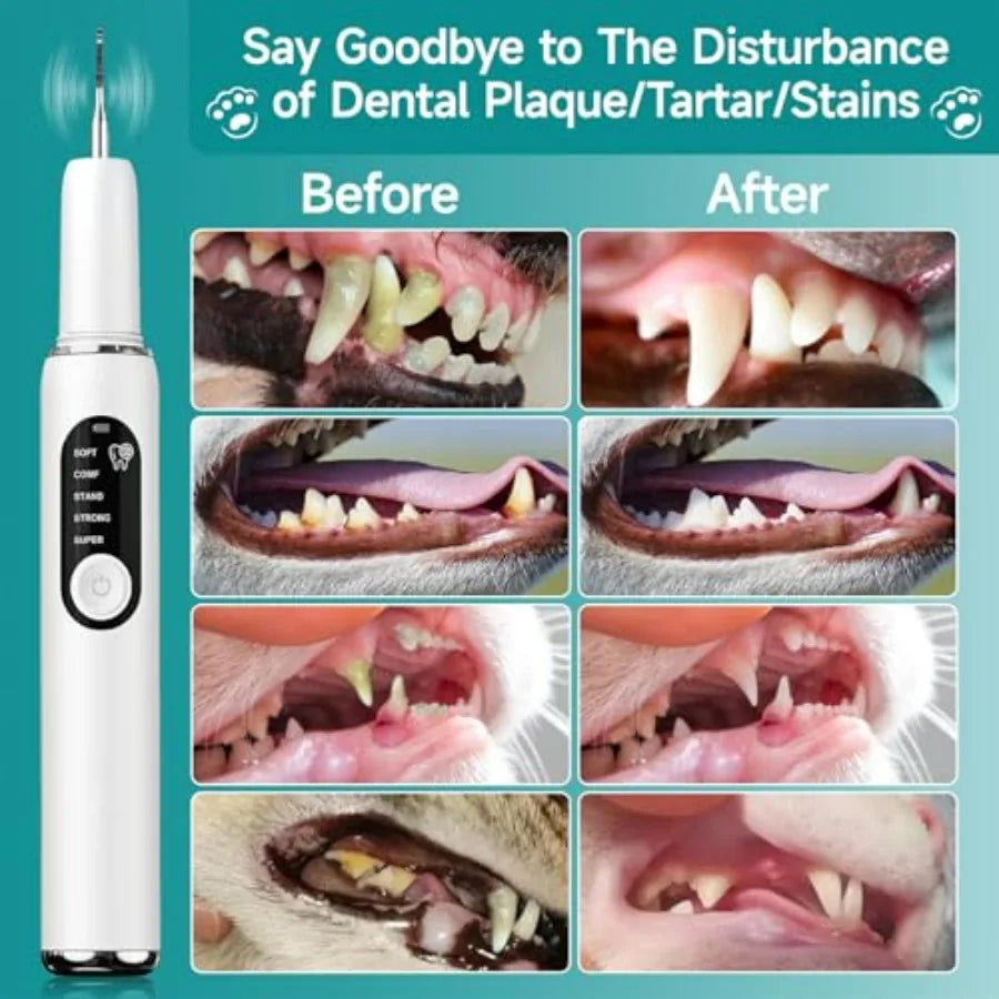 Dog Teeth Cleaning Kit With LED Light Electric Toothbrush