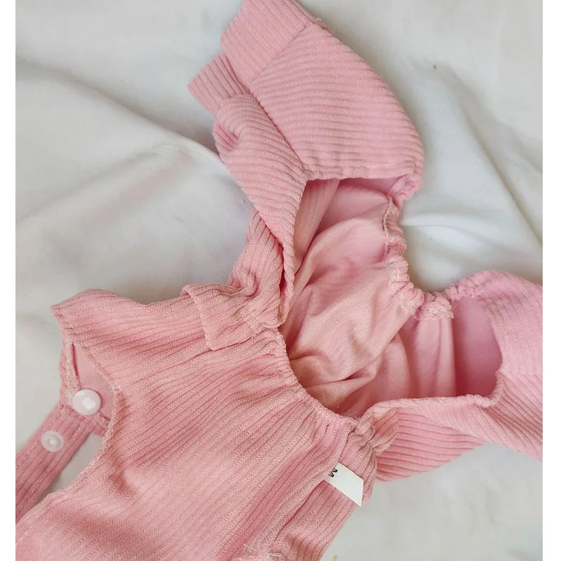 Cute Dog Jumpsuit With Straps Breathable Polyester For Pets