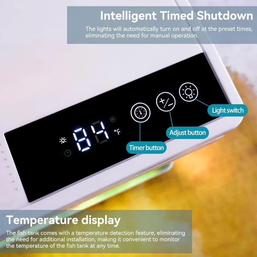 Hign-concerned Betta Tank Kit With Timed Shutdown Seven Adjustable LED Lights