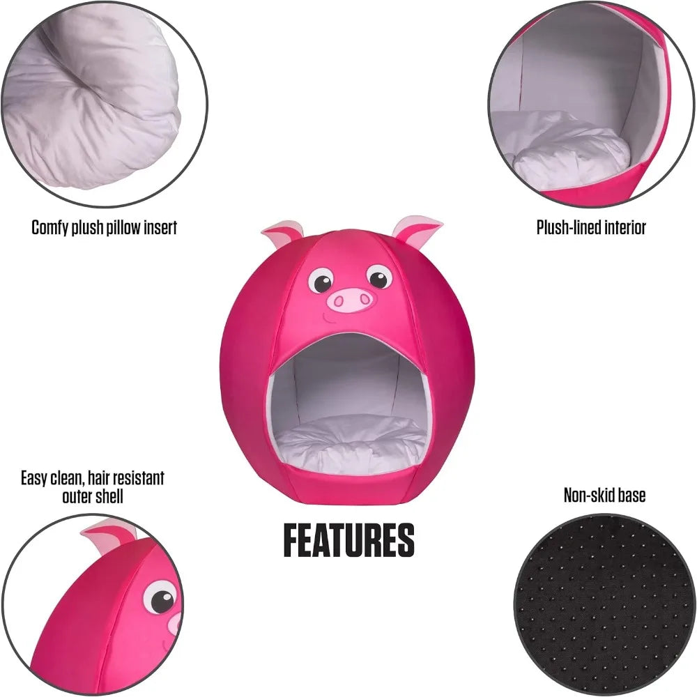 Igloo Style Dog Bed For Medium Breeds With Plush Interior