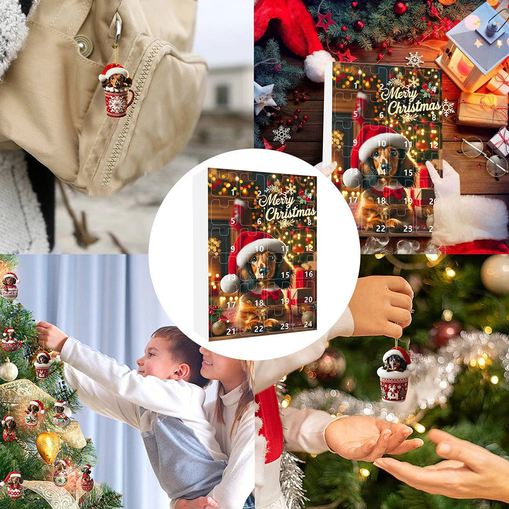 Hign-concerned Dachshund Christmas Advent Calendar 24 Days Countdown Gifts Bundle
