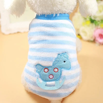 Cute Dog Winter Vest Soft Flannel Puffer Jacket For Dogs