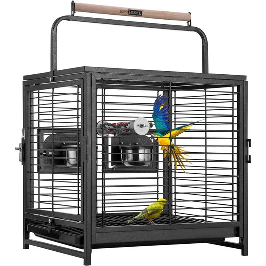 CN Guangdong Wrought Iron Bird Travel Cage For Parrots