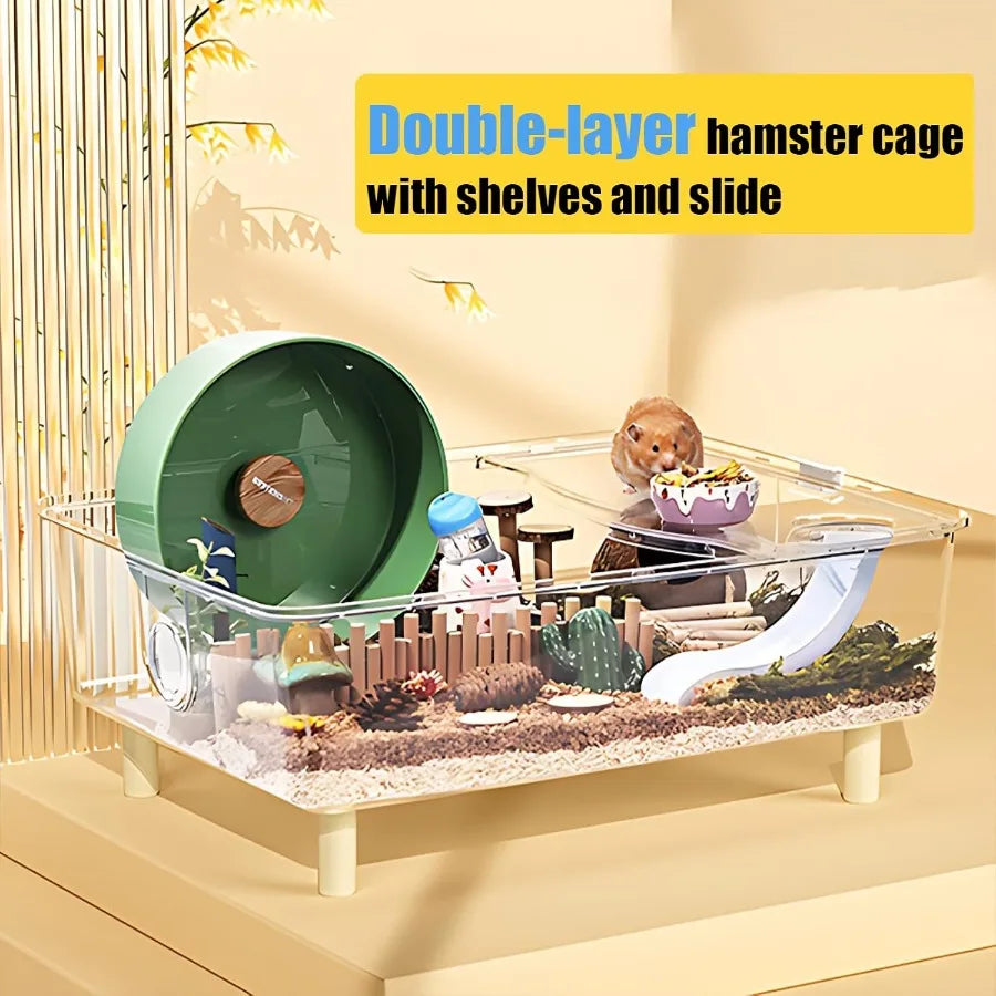 Guangdong Two-Story Hamster And Guinea Pig Cage With Clear Acrylic