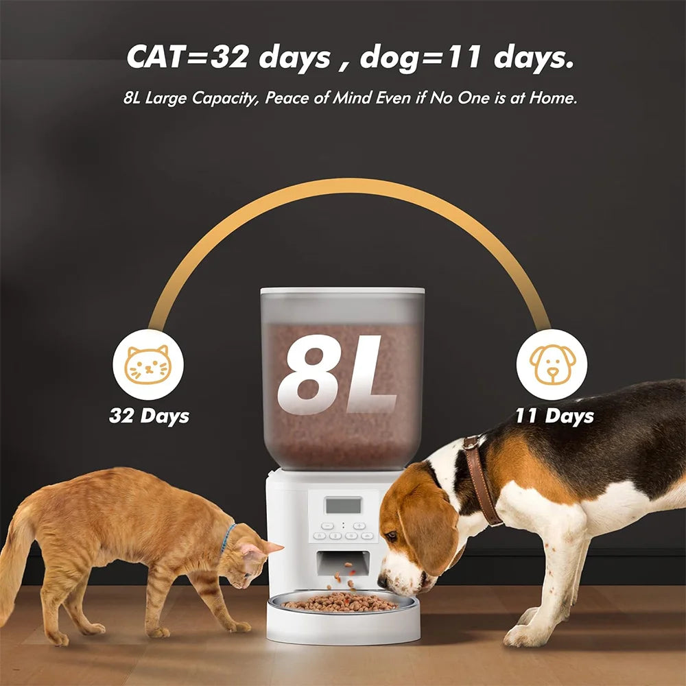Nityers Cat Feeder With Key Control And Voice Recorder