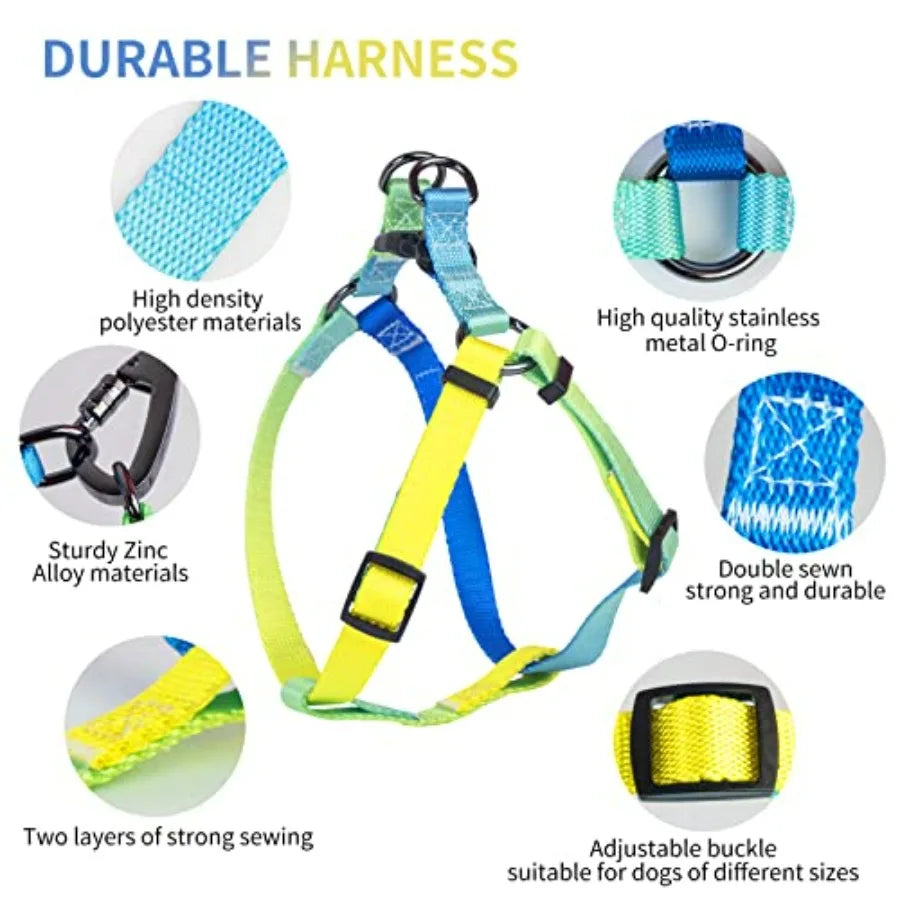 No Pull Dog Harness And Leash Set With Adjustable Collar