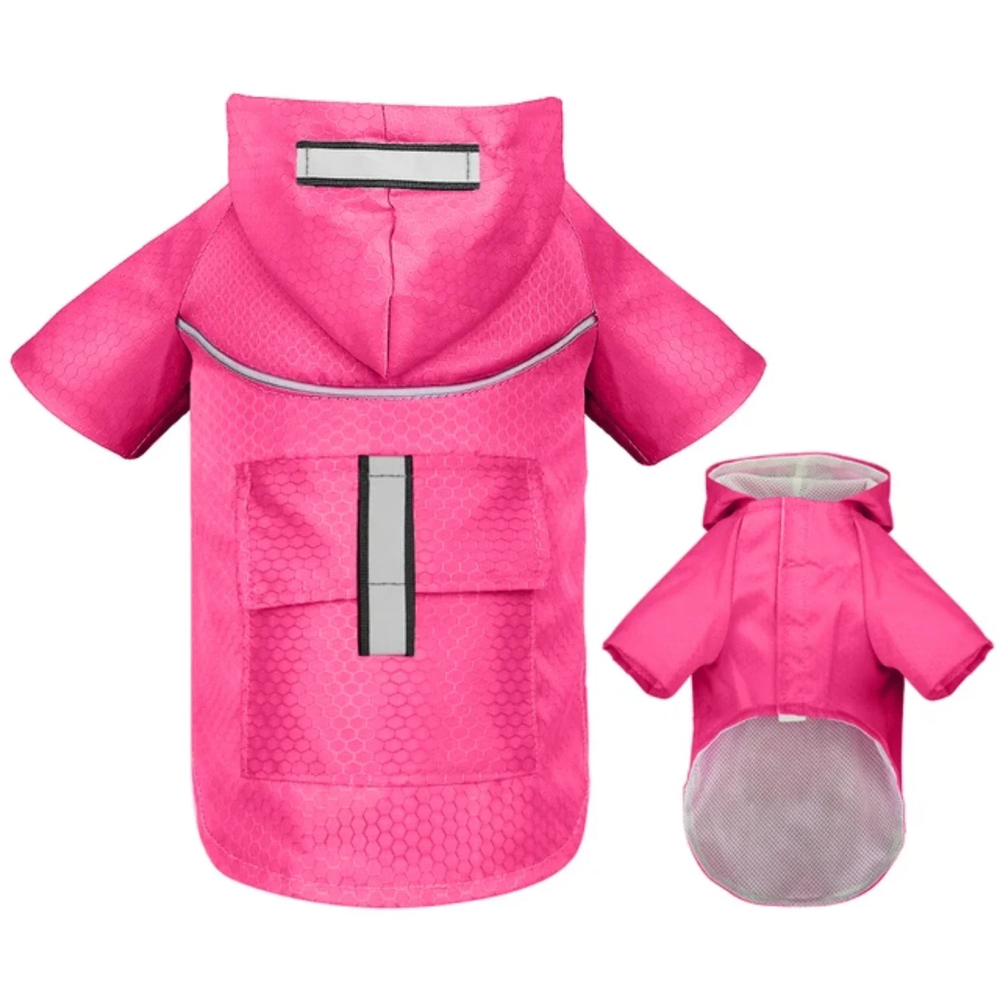 Guangdong Mesh Breathable Small Dog Raincoat With Hood Reflective Pocket