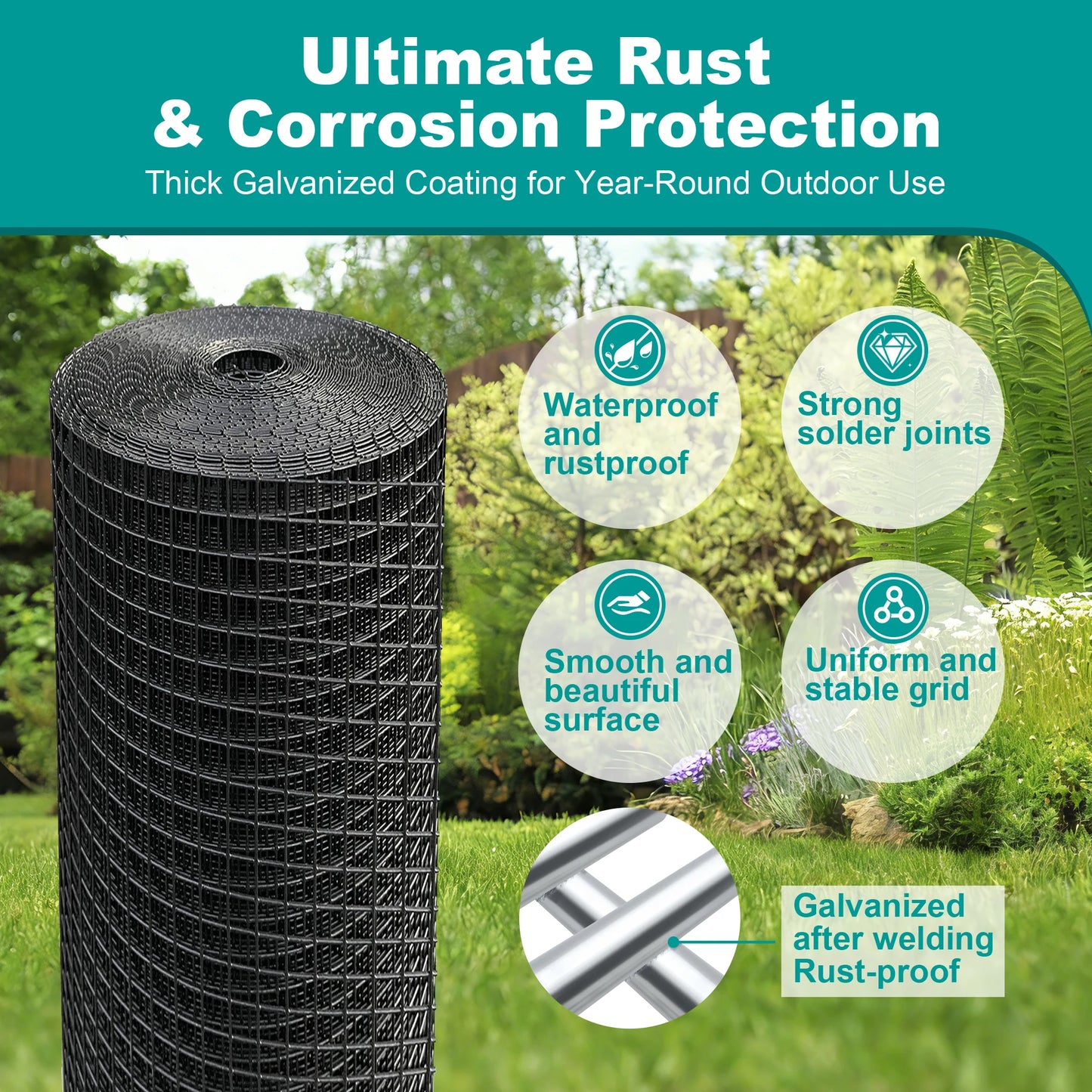 PVC Wire Mesh Roll Hardware Cloth For Poultry Coops