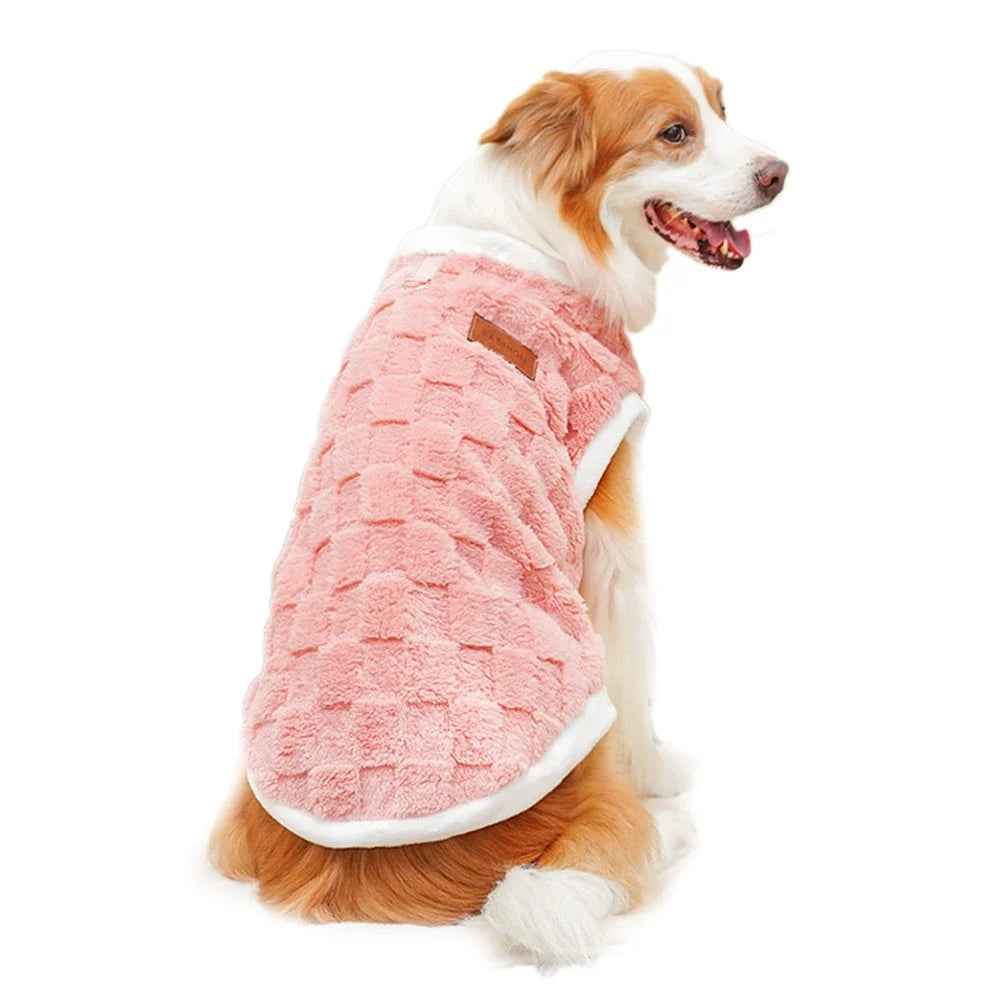NONECN Flannel Dog Winter Sweater Coat For Pets Warm Comfort