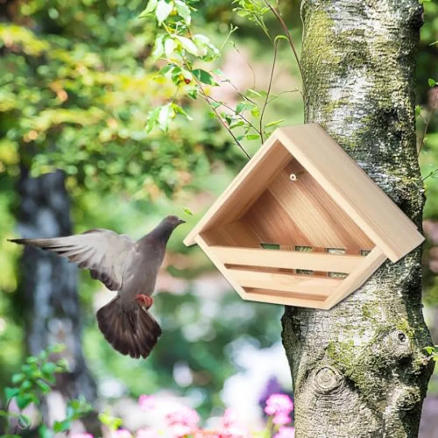 Cedar Dove Nesting Box Two Pack Outdoor Bird Roosting Platform