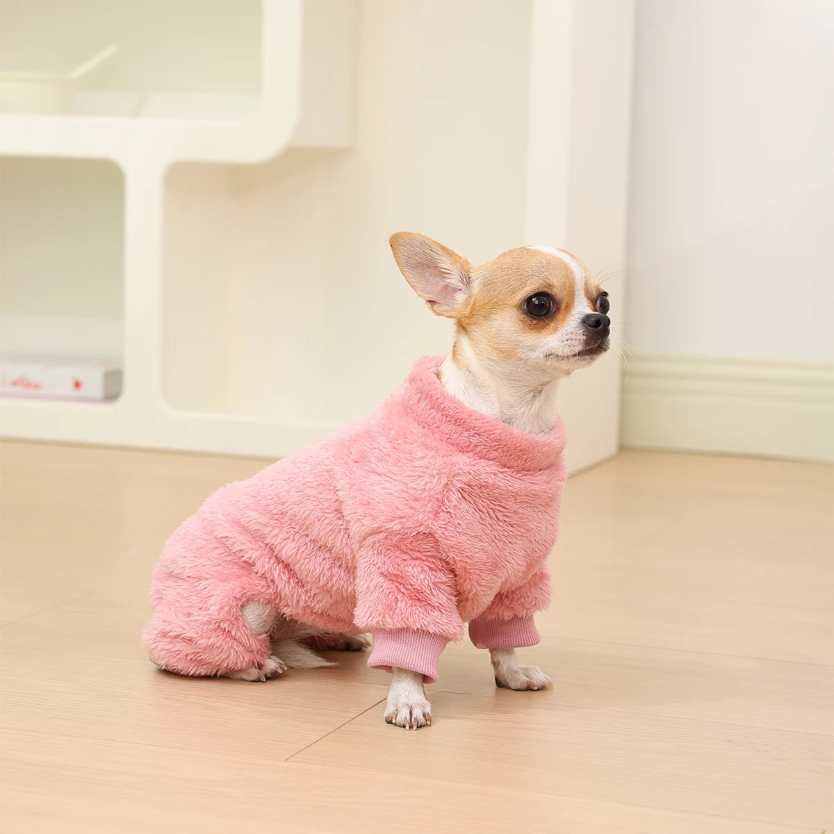 Winter Warm Flannel Dog Jumpsuit For Dogs And Cats