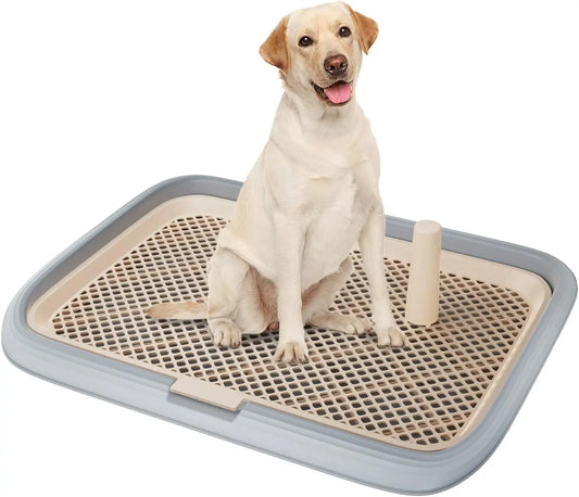 Hign-concerned Dog Potty Tray With Mesh Floor Pad Holder