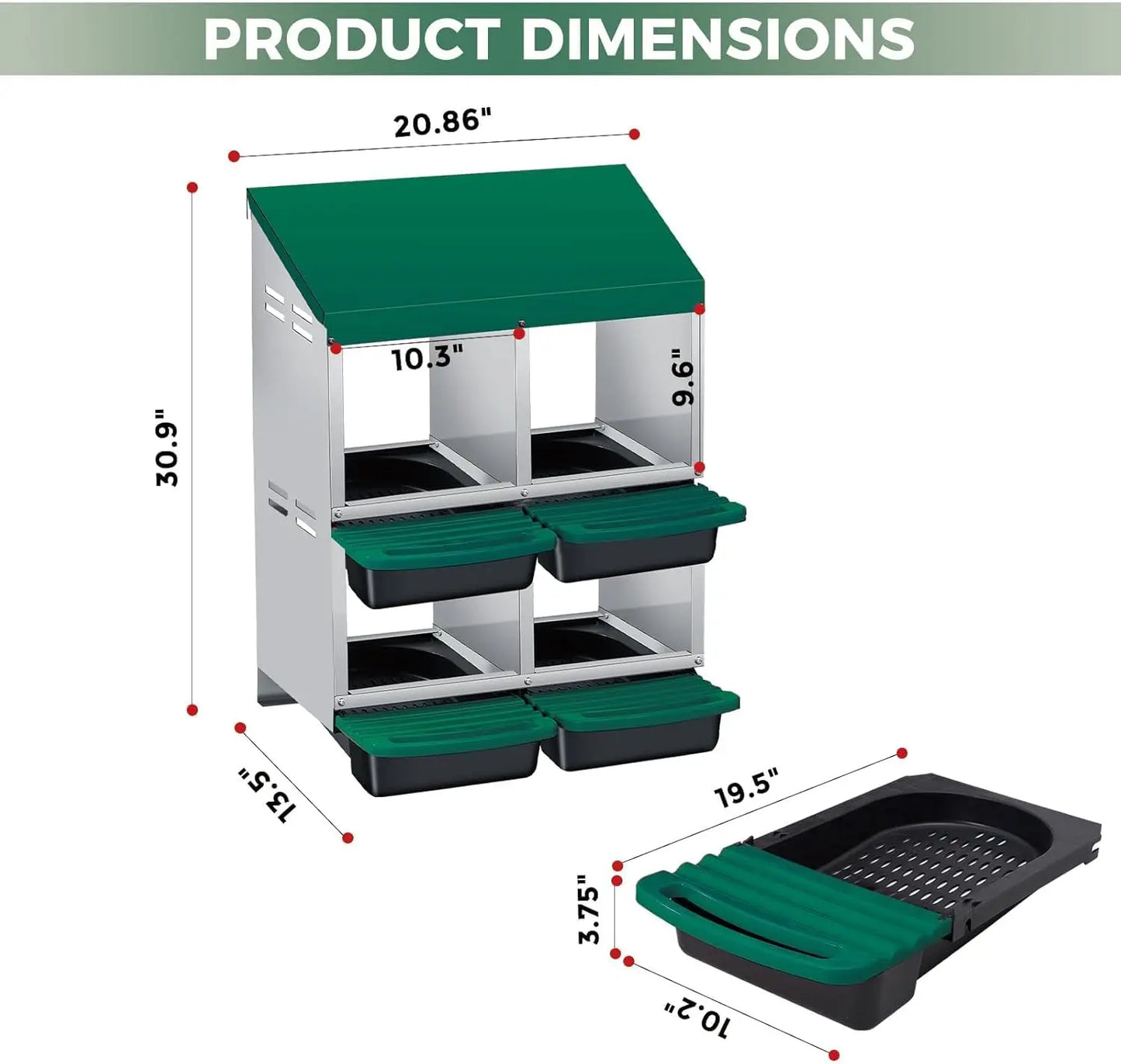 Twister CK Rollout Egg Collection Nesting Box Perch Wall Mount