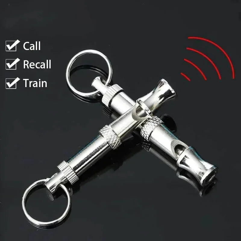 Dog Training Flute Silent Whistle Bark Control Keychain