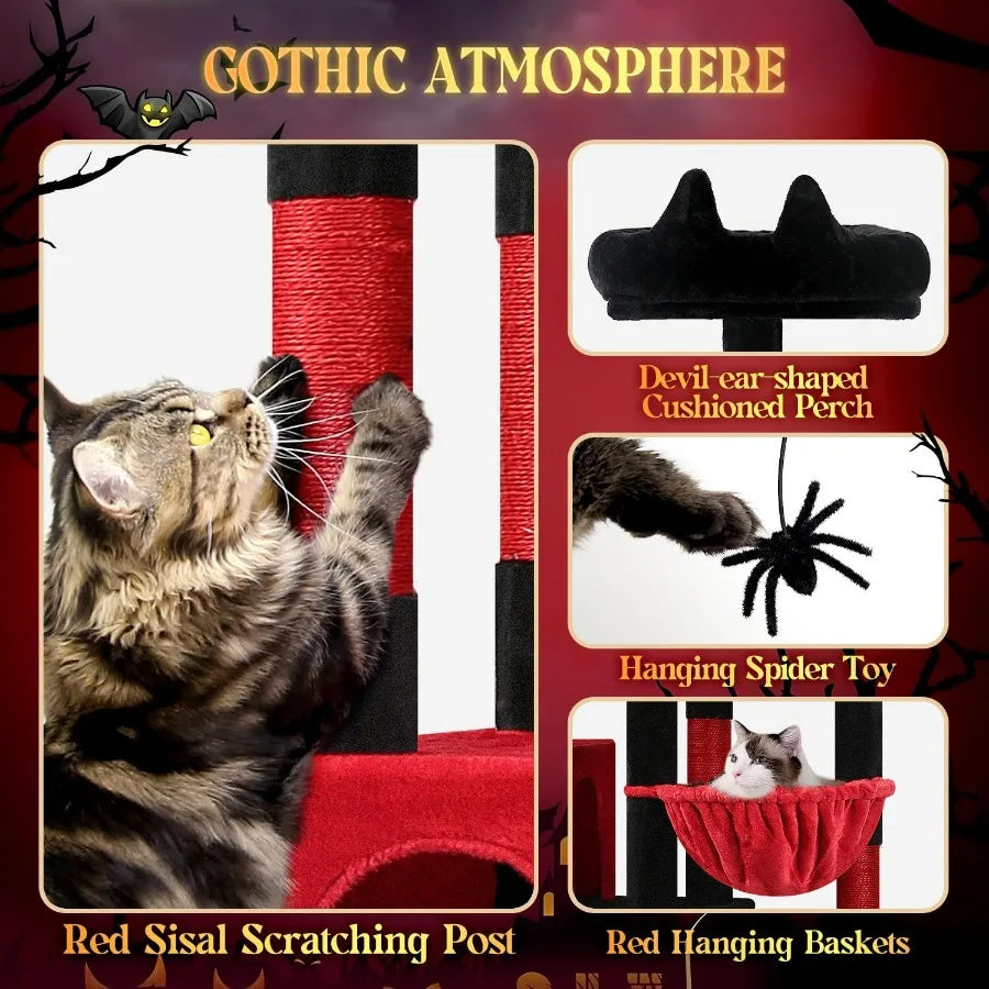 Hignconcerned Gothic Cat Tree For Indoor Cats 9 Posts