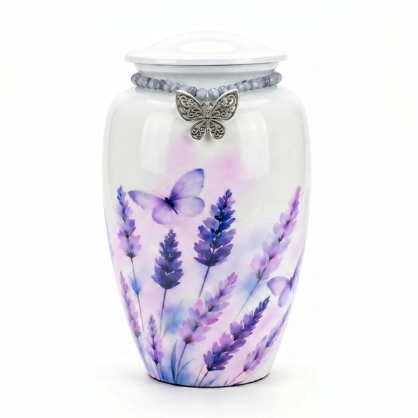 Butterfly Metal Cremation Urn for Women with Memorial Charm Ashes