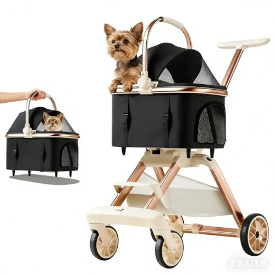 All-Terrain Pet Stroller Lightweight Carrier for Small Medium Dogs Cats