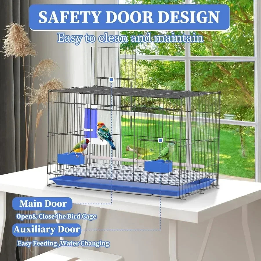 Wooden Bird Cage for Small Birds Parrots Parakeets Lovebirds