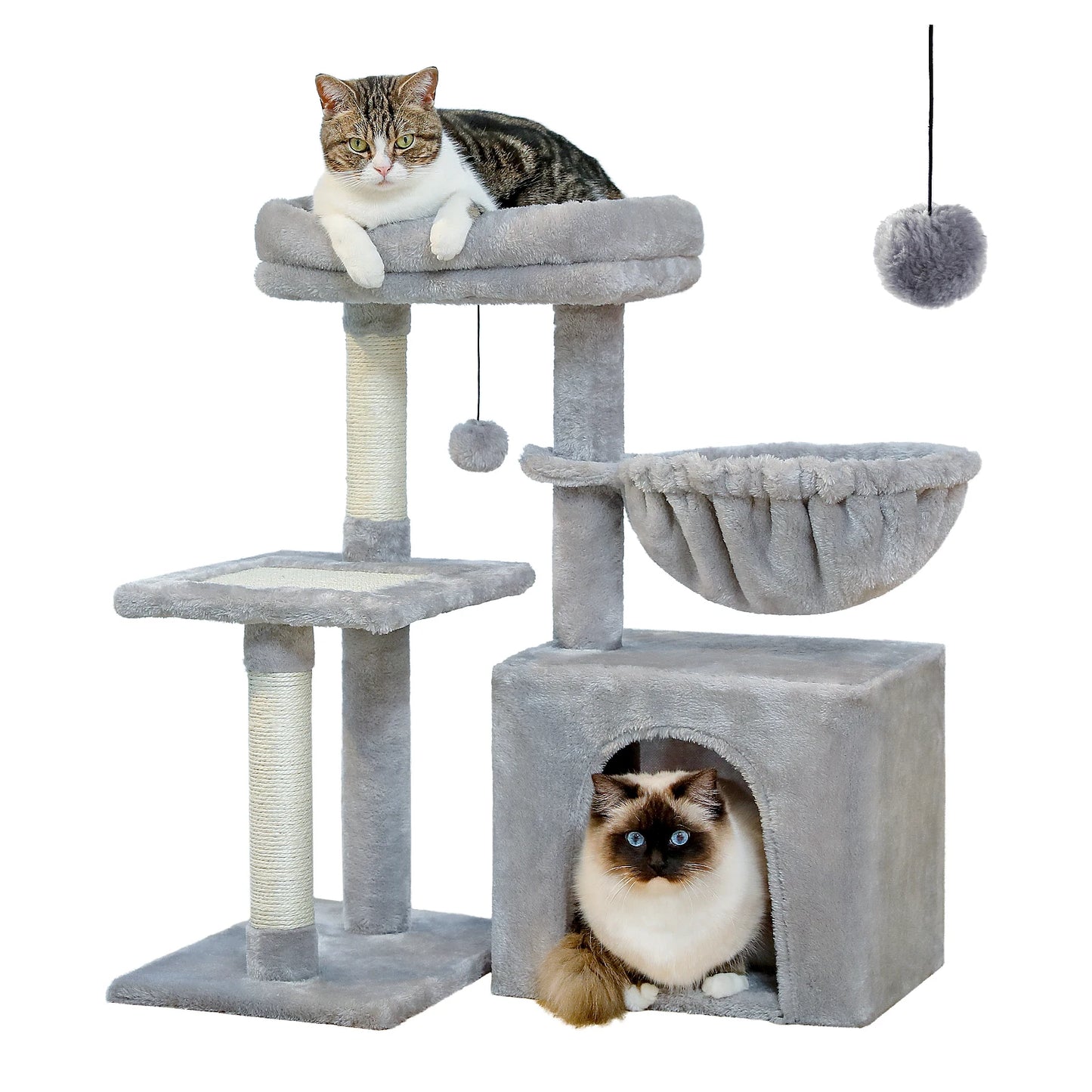 PAWZ Road Cat Tree Tower Three Tier Activity and Scratching