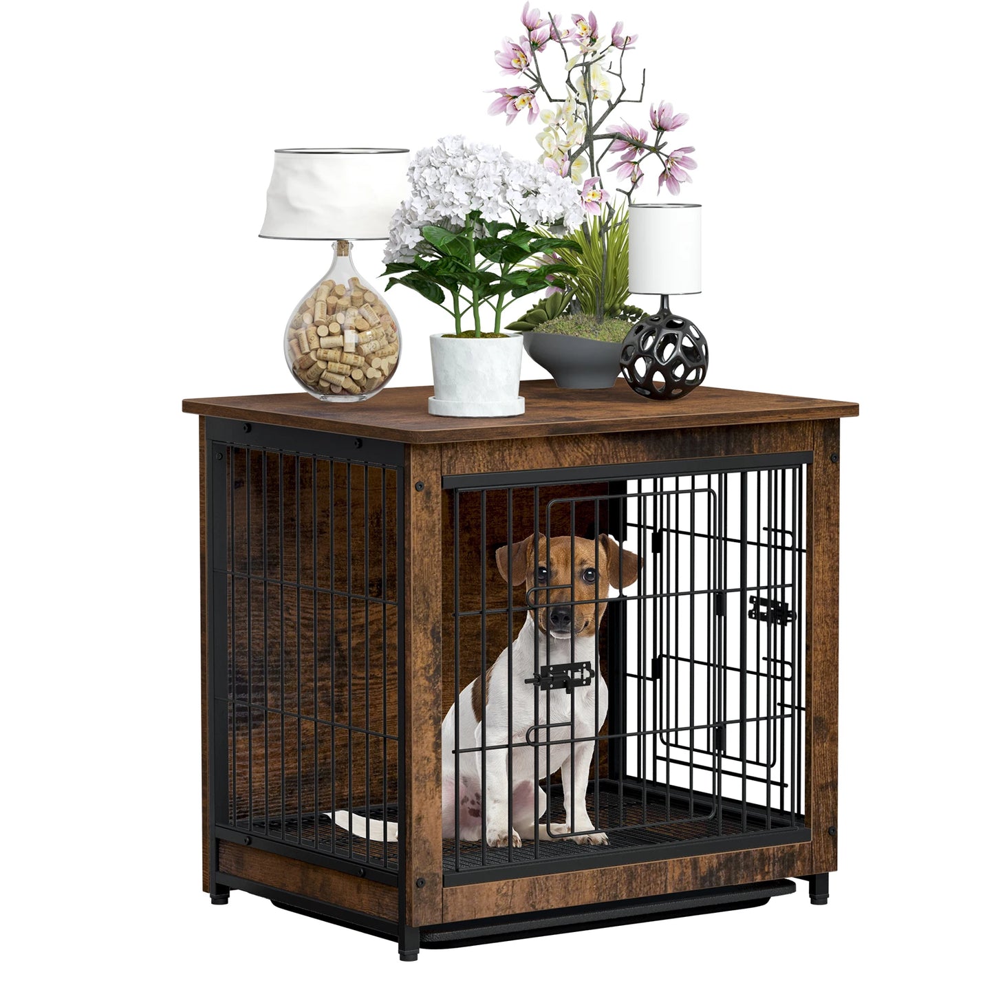 BINGOPAW Spacious Dog Cage End Table Kennel Crate For Indoor Use