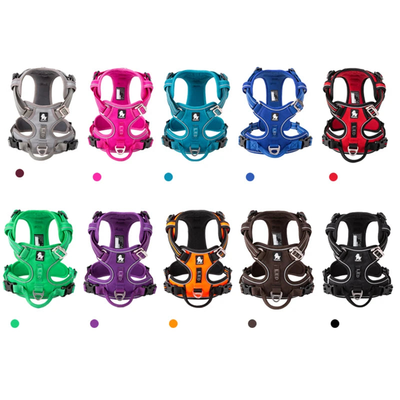 Winhyepet Reflective Training Dog Harness Nylon Padding Vest