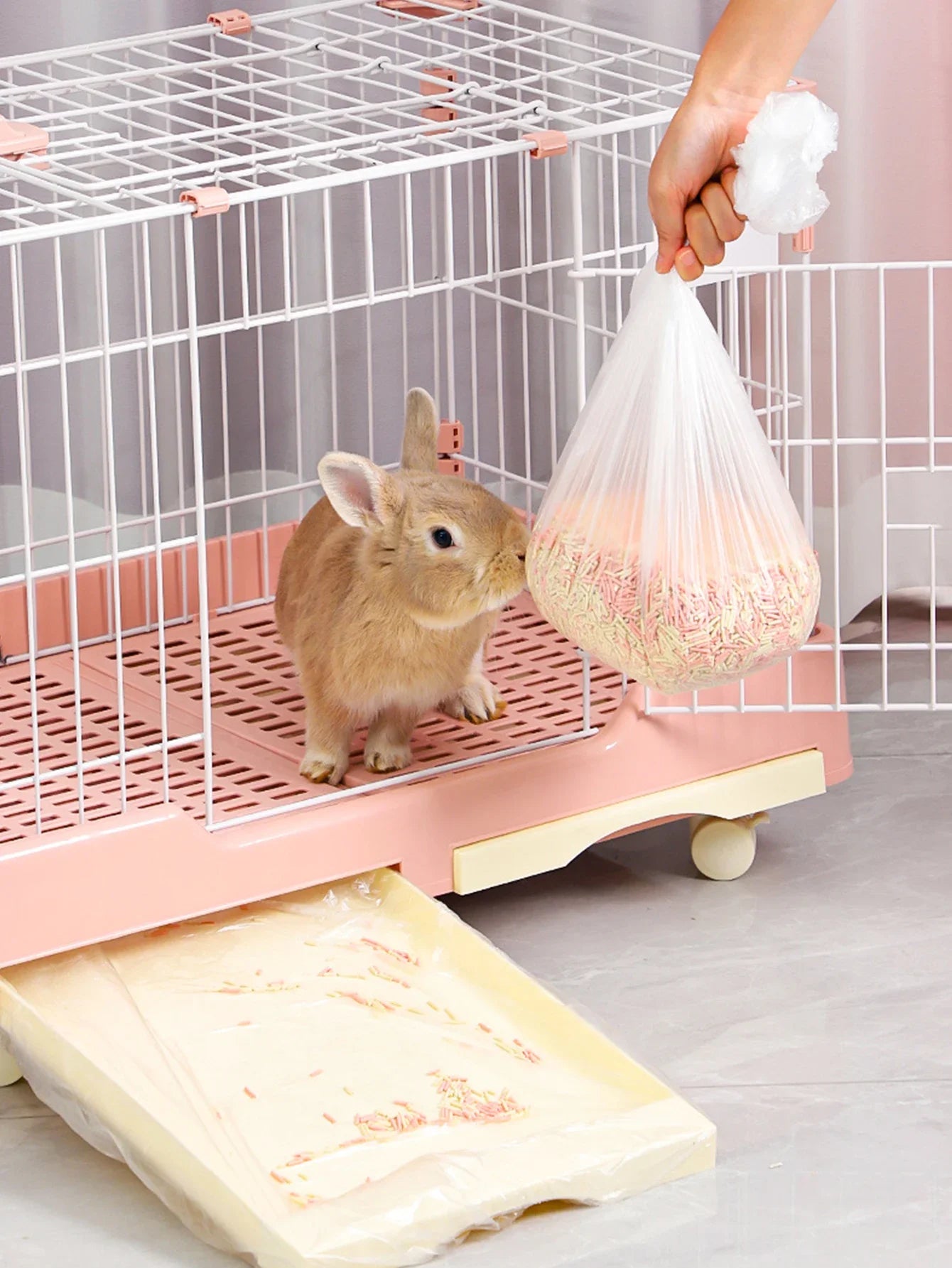 Hign-concerned Disposable Pet Tray Liner Film For Rabbit Litter Mat