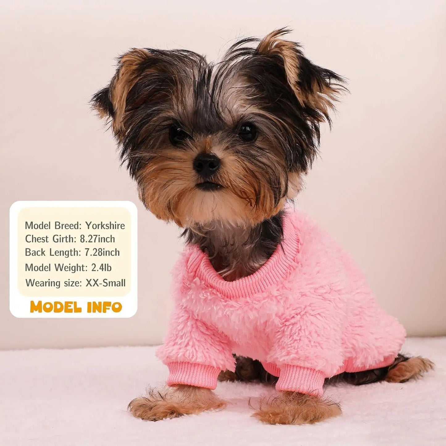 Small Dog Fleece Sweater Pullover Warm Winter Outfit For Teacup Breeds