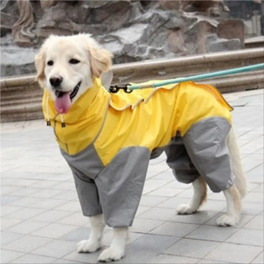 Dog Raincoat Hooded Poncho Waterproof Coat For Pets