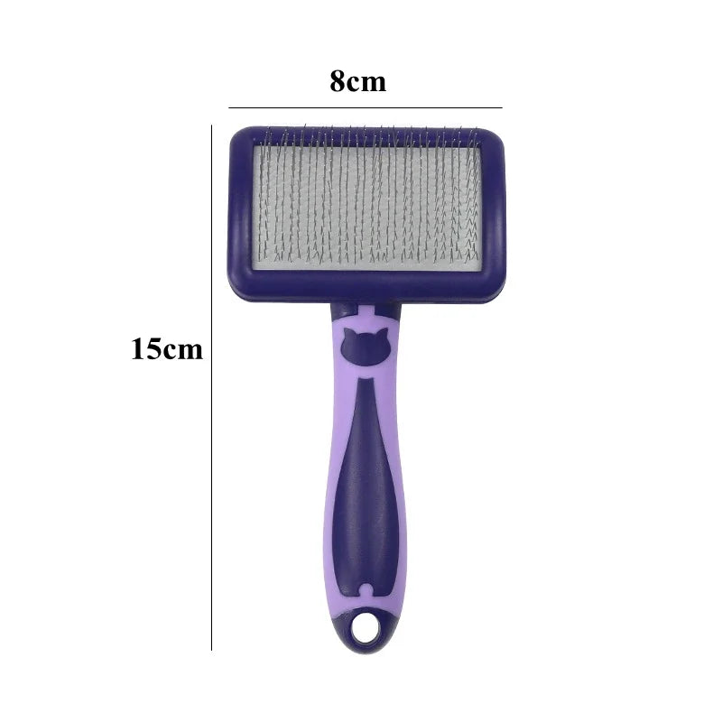 Dog Grooming Brush Stainless Steel Comb For Pets Hair Removal Massage
