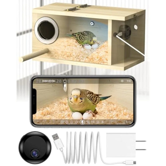 Guangdong Parakeet Nesting Box Bird House With 1080P WiFi Camera