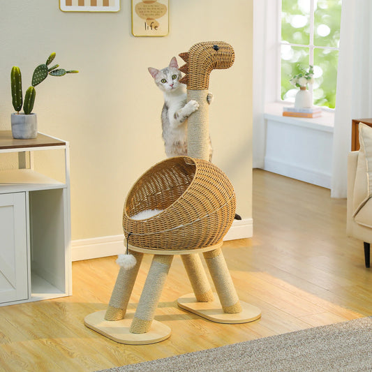 PAWZ Road Dinosaur Cat Tree Tower With Sisal Scratching Post