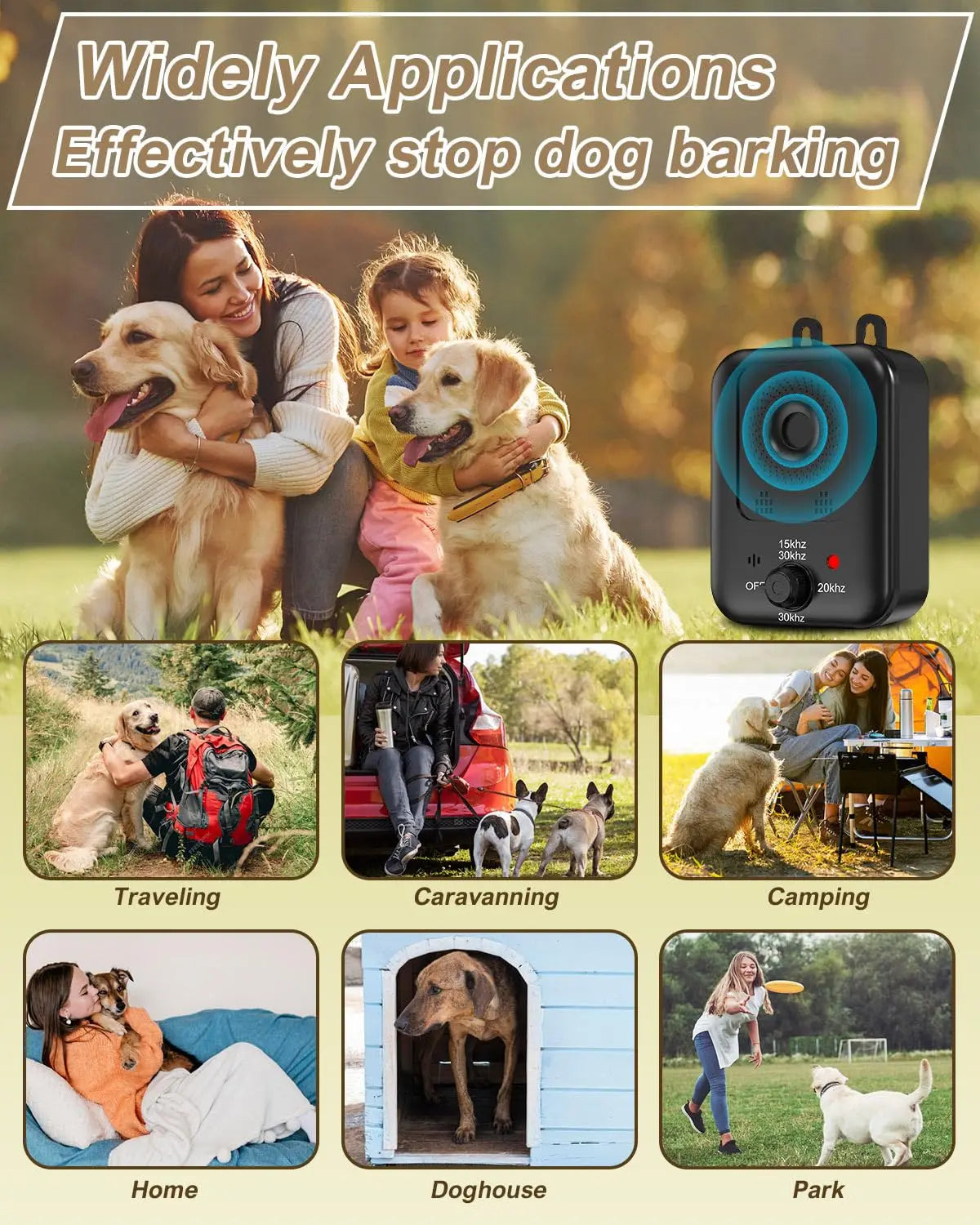 PetEdu Automatic Ultrasonic Outdoor Indoor Anti Bark Device For Dogs
