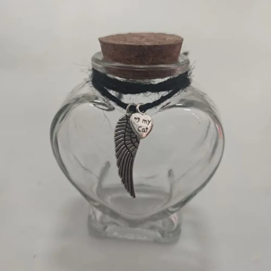 Pet Hair Memorial Urn Keepsake Bottle for Fur Remembrance