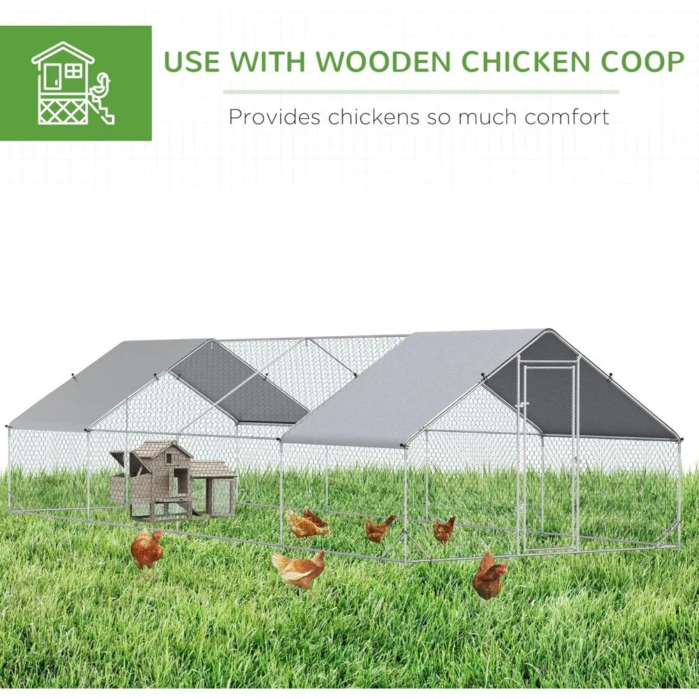 TANGXU Walkin Chicken Coop With Waterproof UV Cover