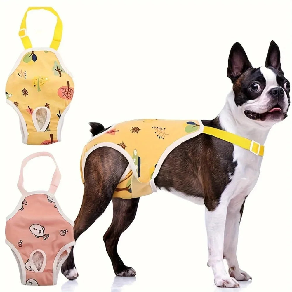 Reusable Female Dog Diapers Adjustable Mesh Pants For Heat Incontinence