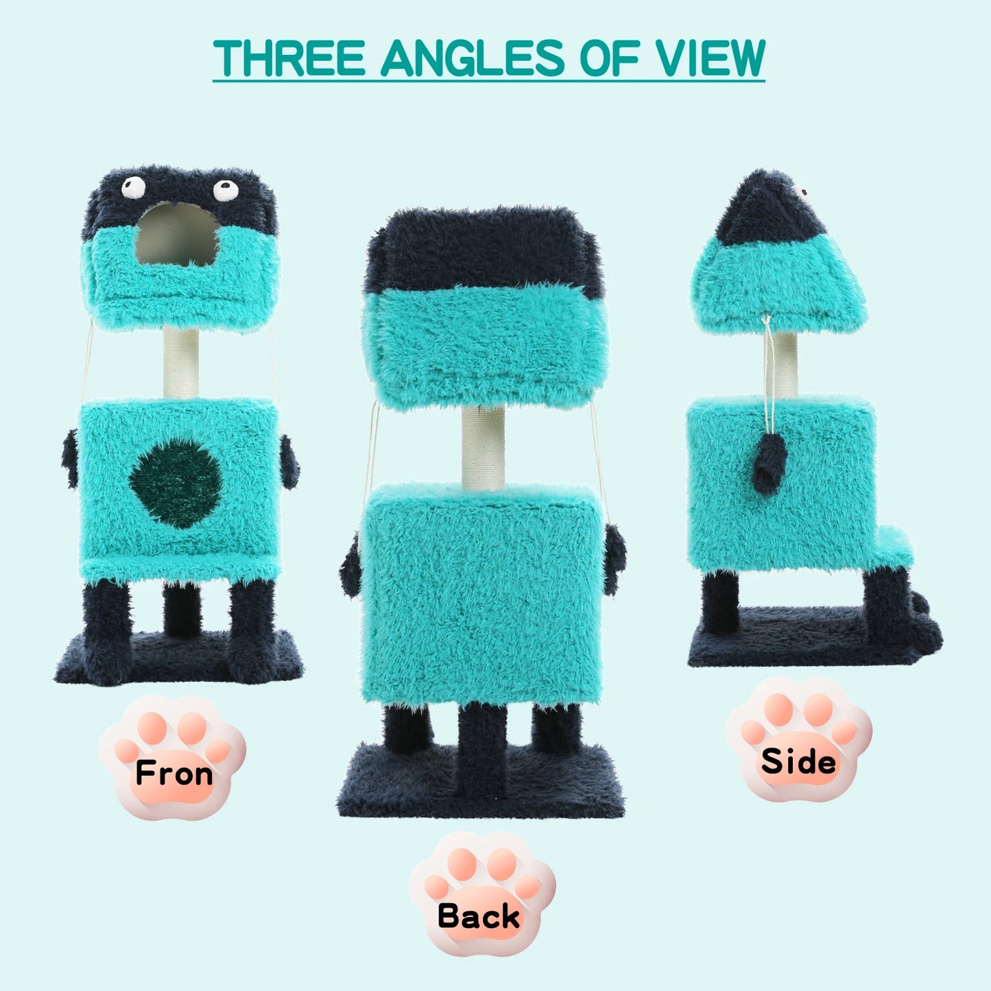 Petepela Monster Series Cat Tree Tower With Scratching Post