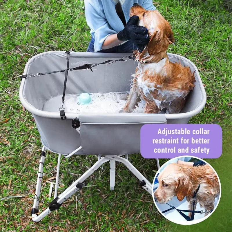 Dog Litter Elevated Foldable Dog Bath Tubs For Grooming