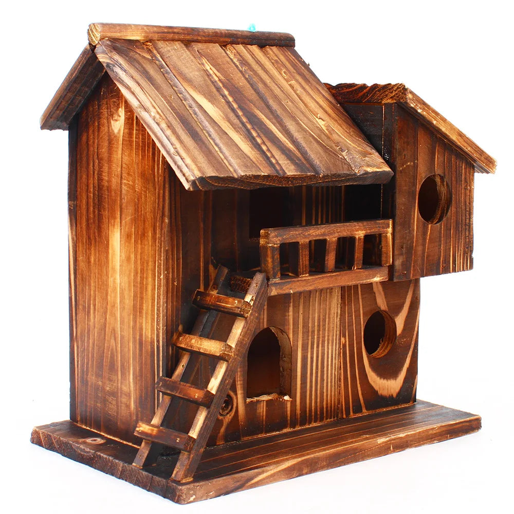 Zhejiang Bird House Freestanding Or Hanging Wood Nest