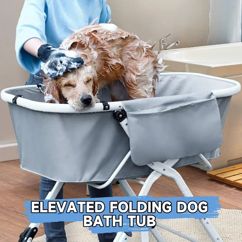 Dog Litter Elevated Foldable Dog Bath Tubs For Grooming